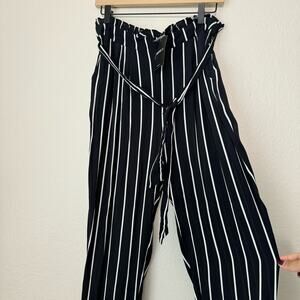 Forever 21 Black and White Striped Pants